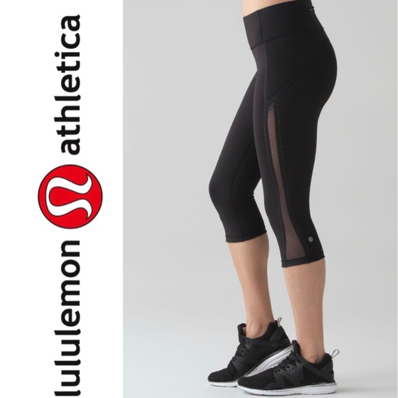 lululemon athletica Pants - Lululemon💖Smooth Stride Crop Black Size 6